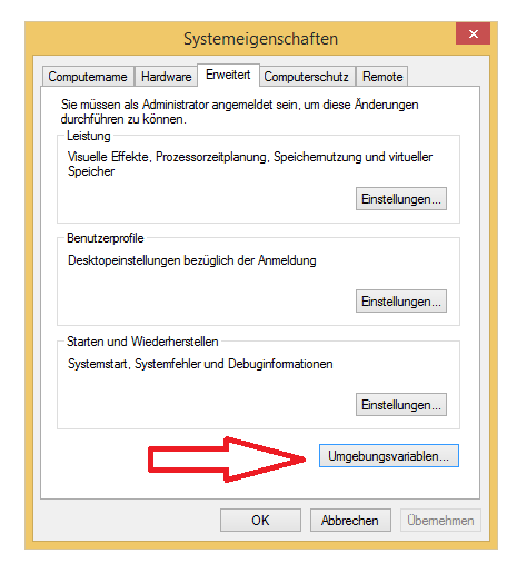 Windows 8 Systemeigenschaften